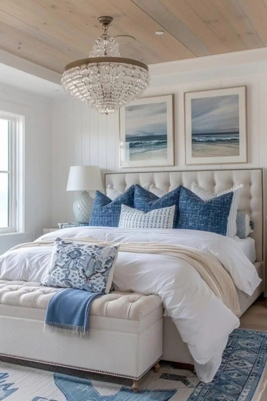blue and white bedroom ideas