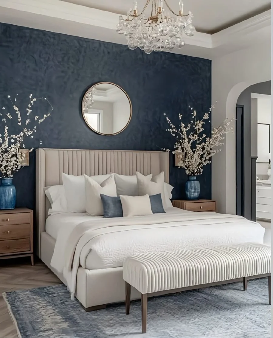 blue and white bedroom ideas