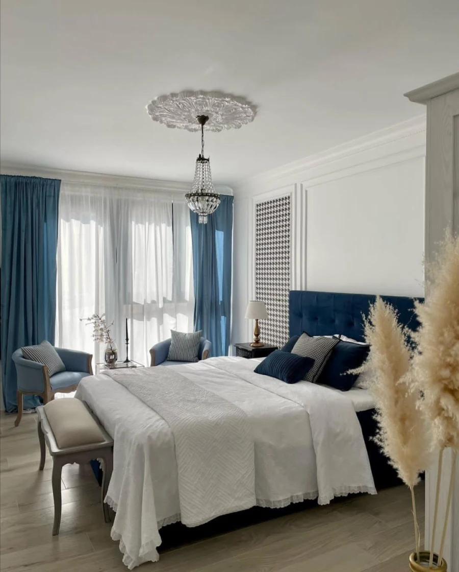 blue and white bedroom ideas