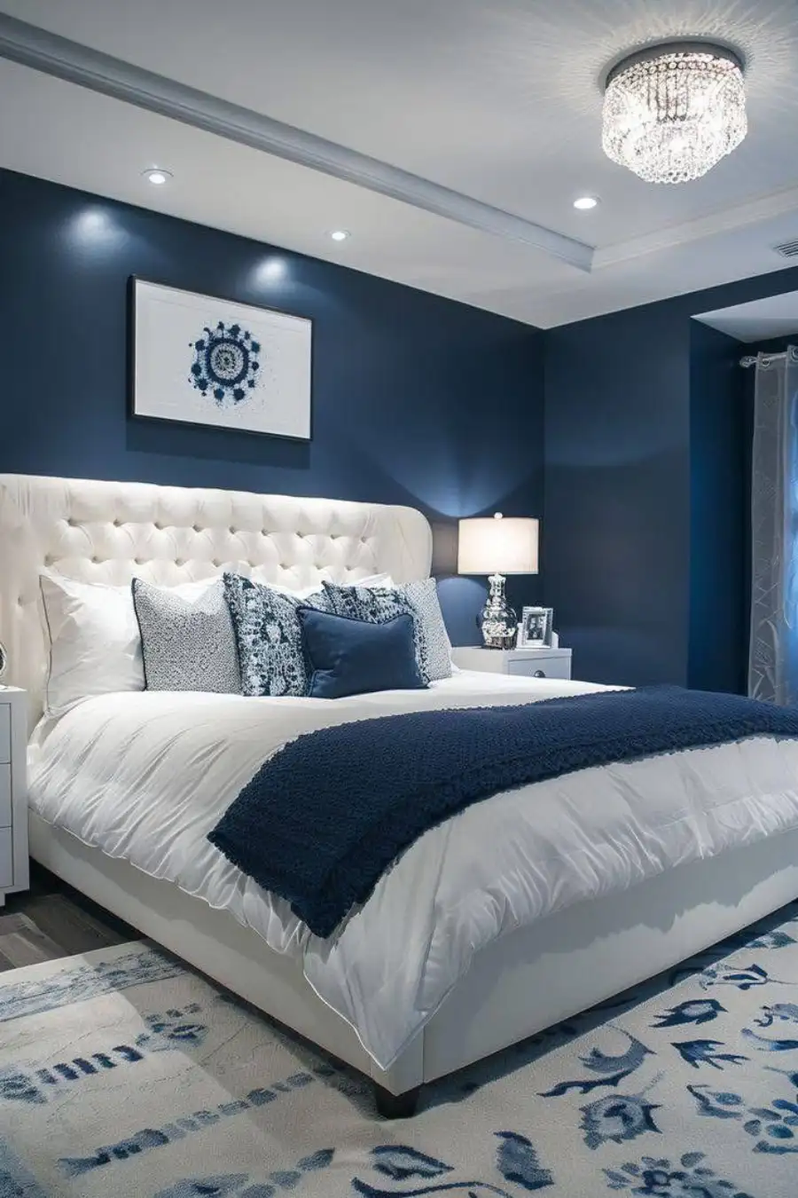 blue and white bedroom ideas