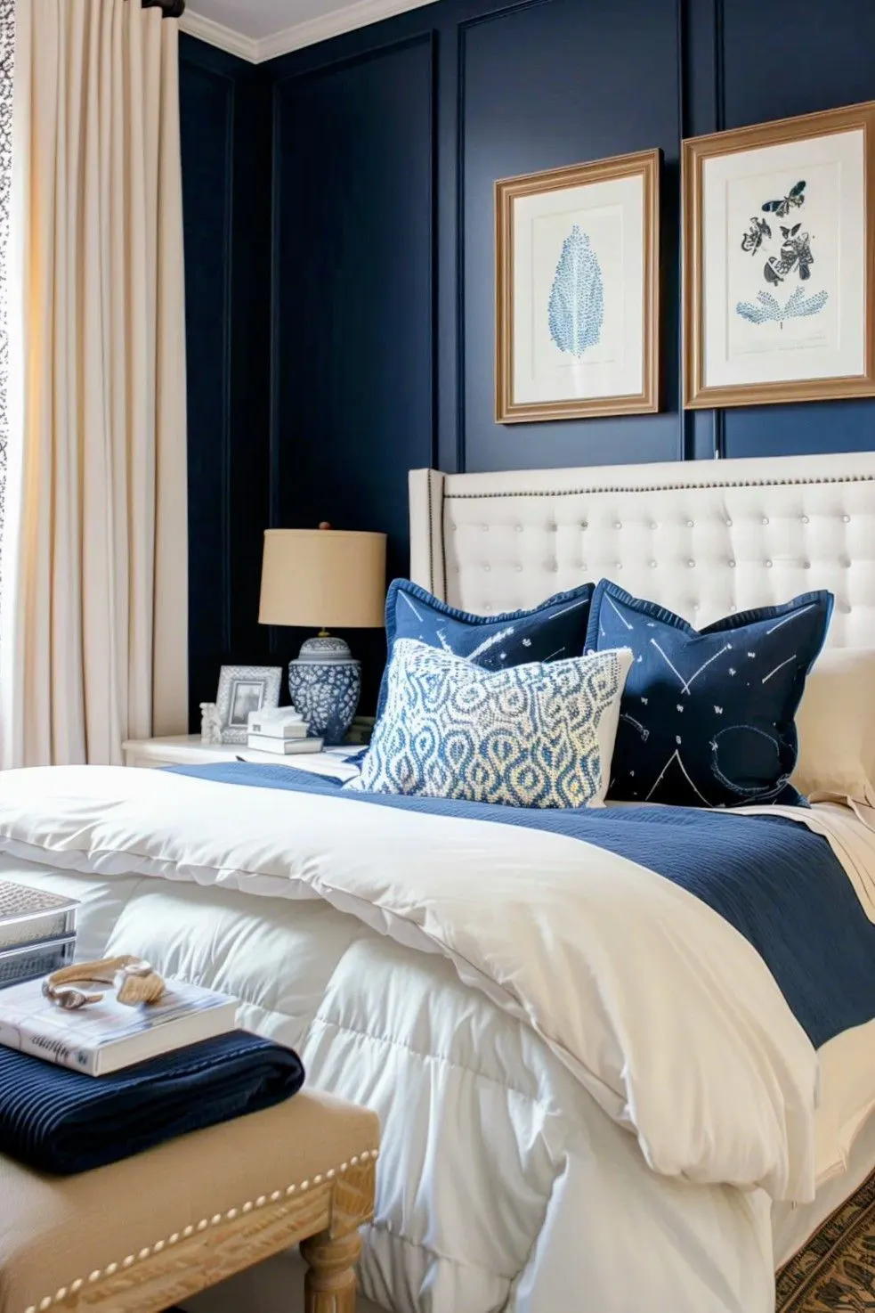 blue and white bedroom ideas