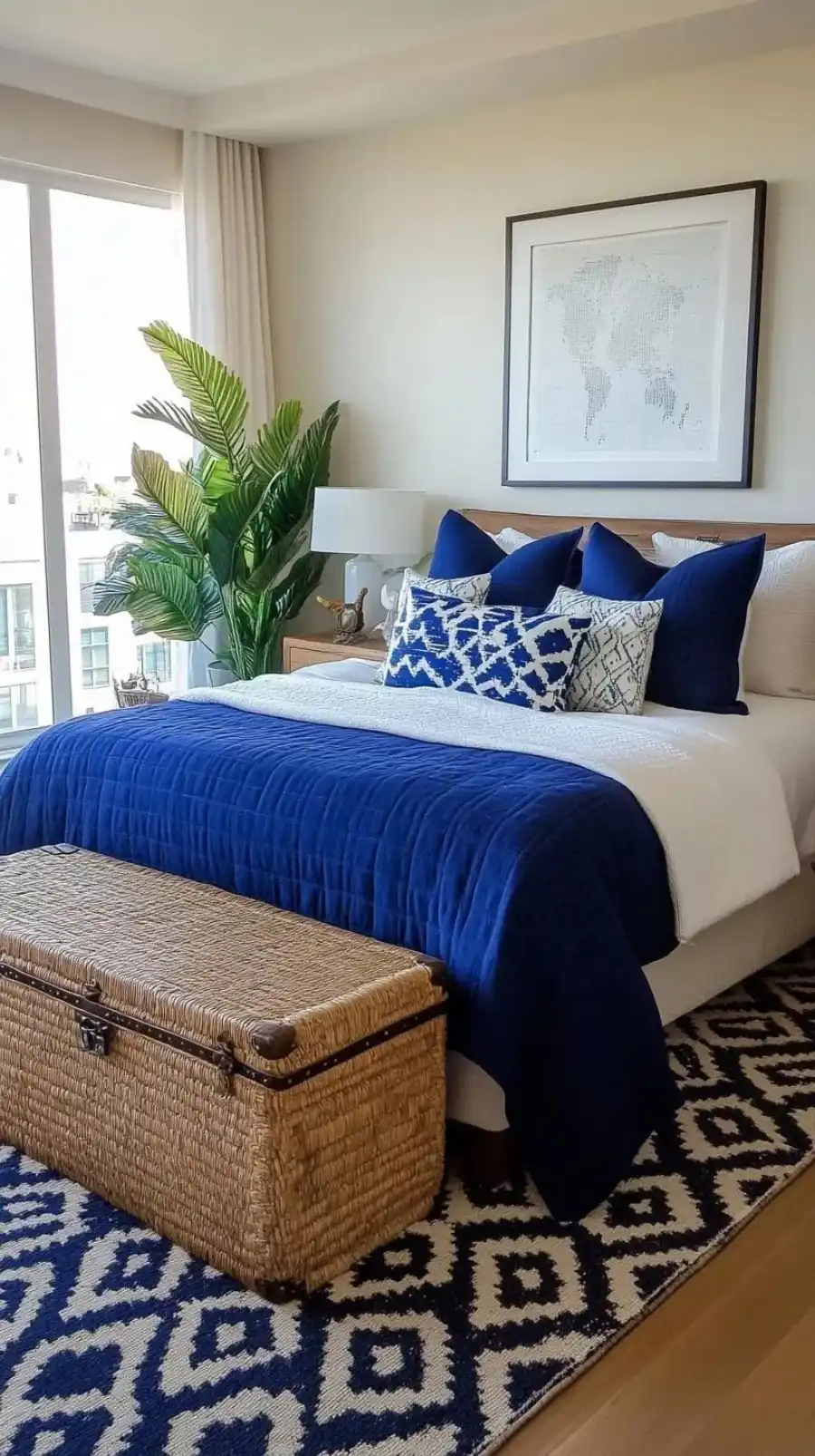 blue and white bedroom ideas