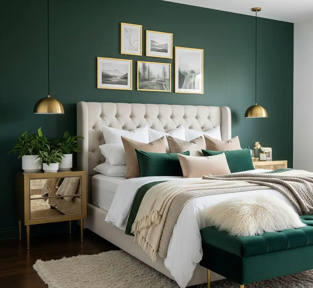dark green bedroom ideas