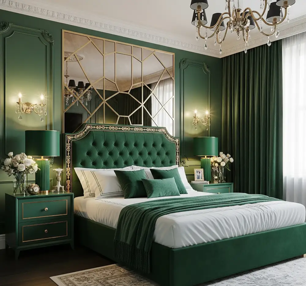 dark green bedroom ideas