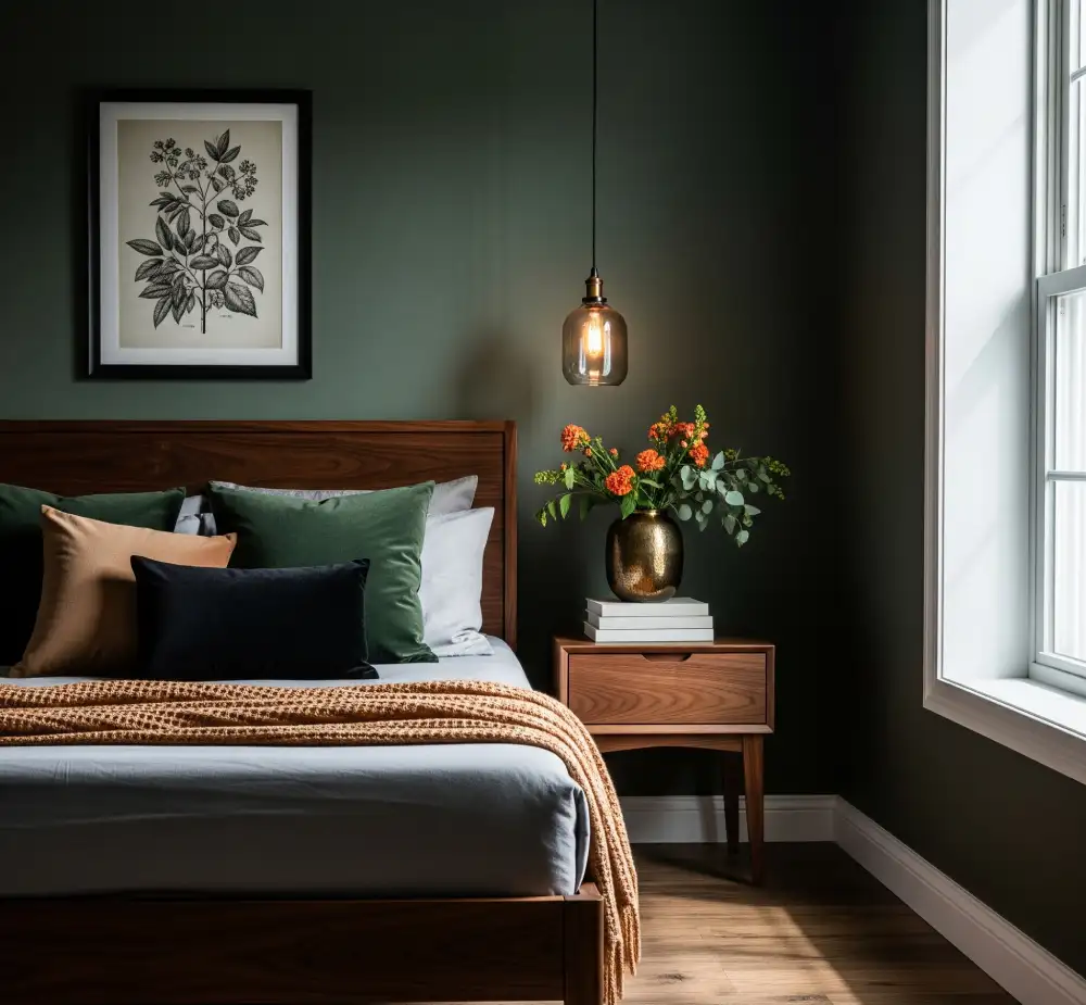 dark green bedroom ideas