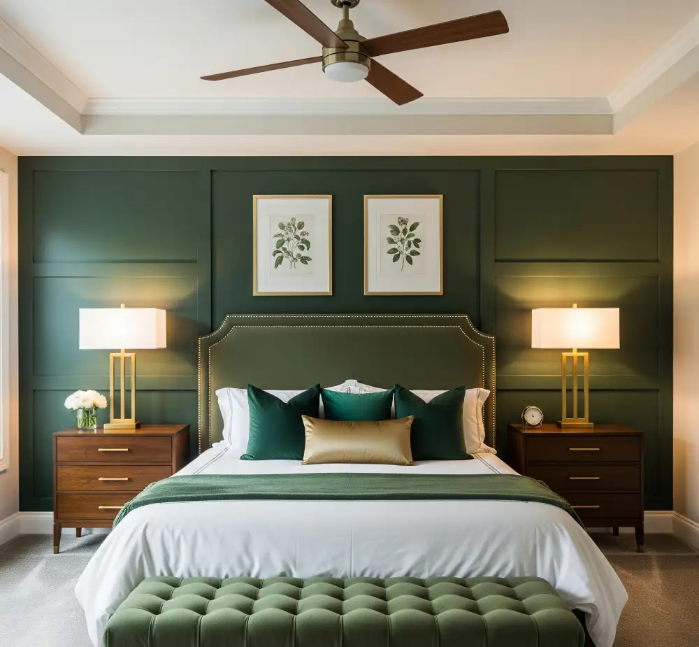 dark green bedroom ideas