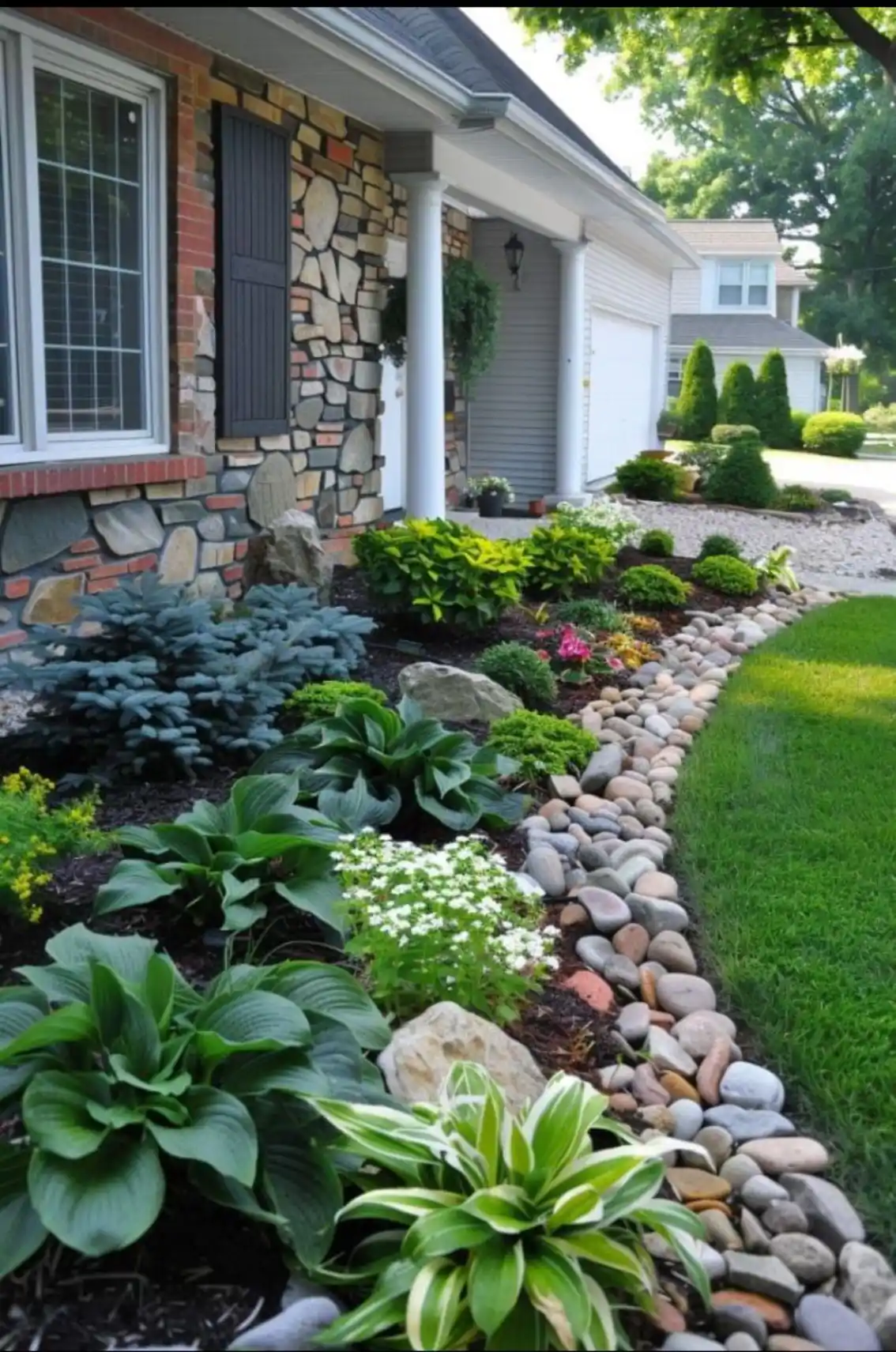 river rock landscaping ideas