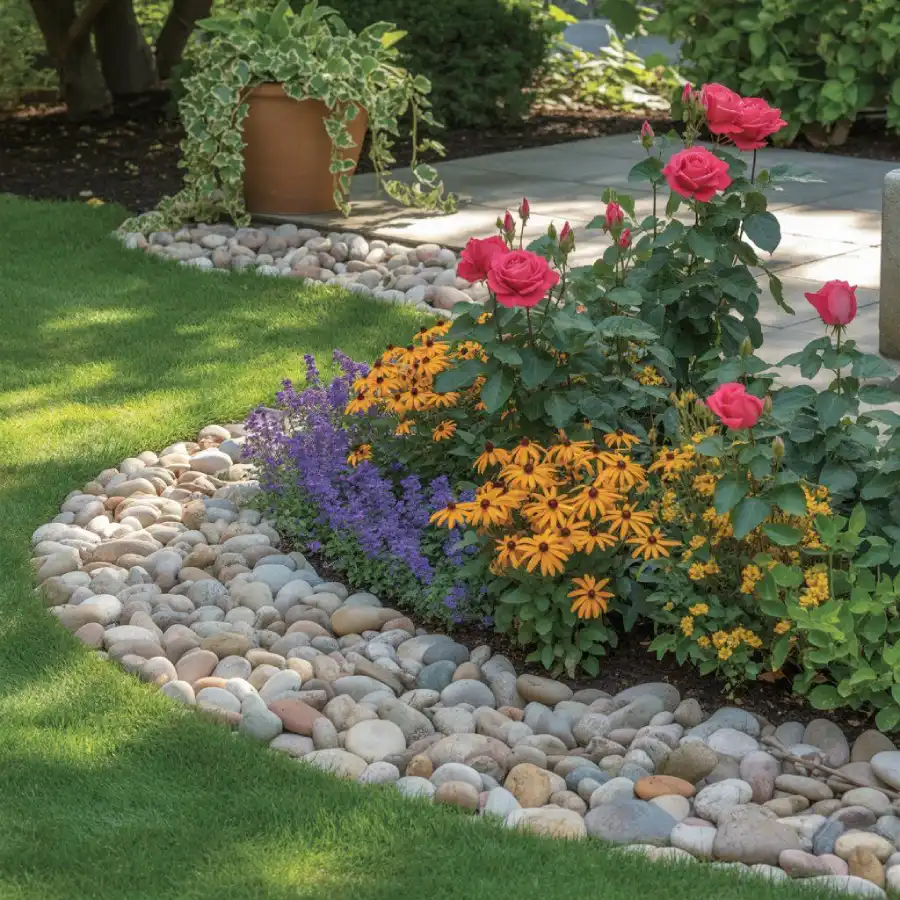 river rock landscaping ideas