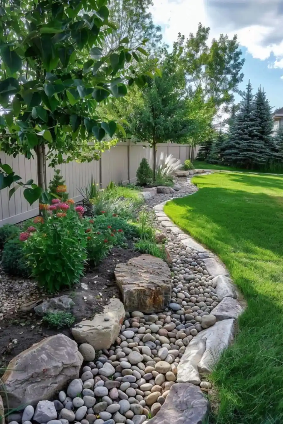 river rock landscaping ideas