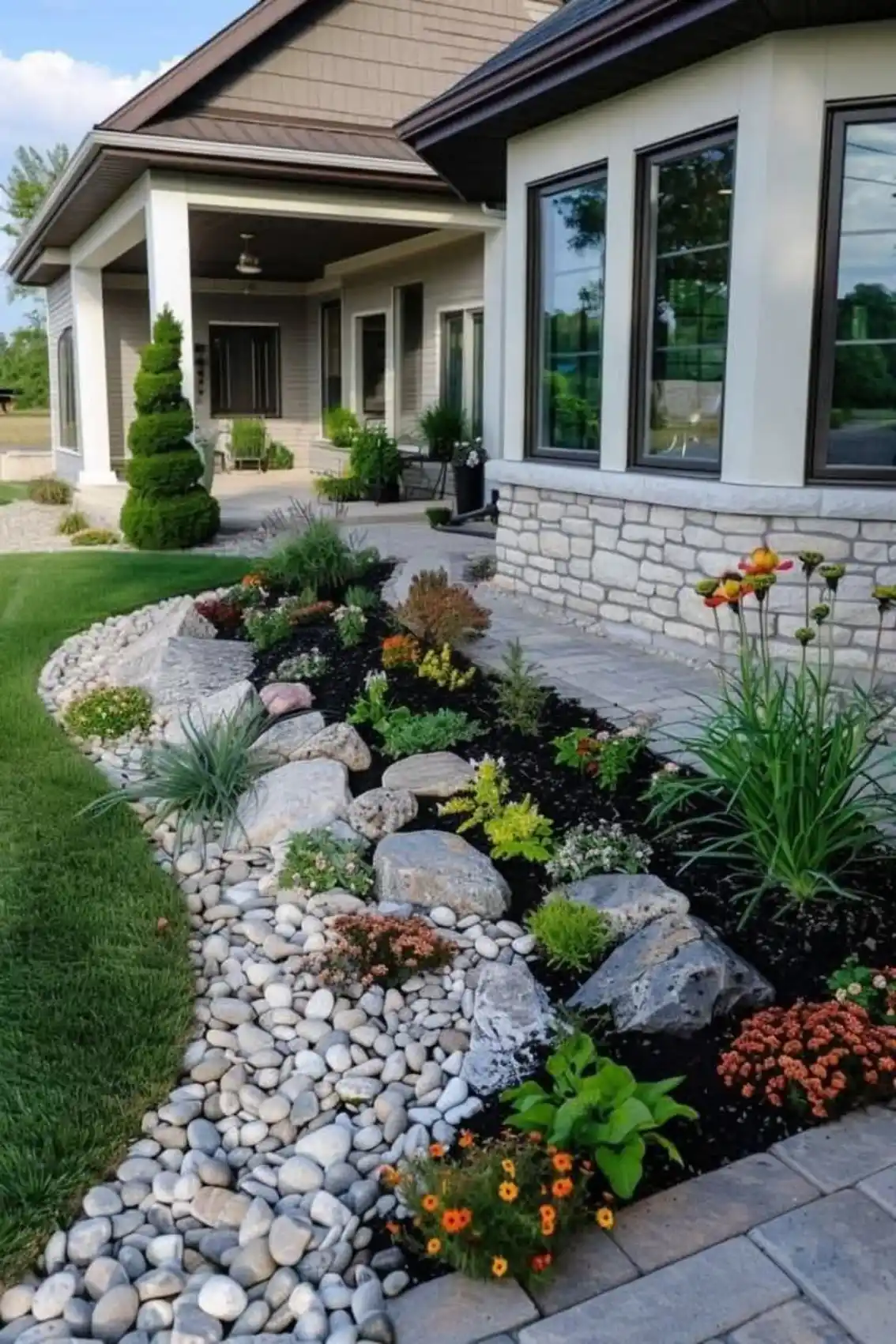 Stylish River Rock Landscaping Ideas to Transform Your Yard with Natural Beauty