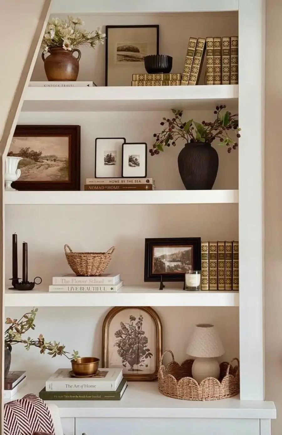 shelf decor living room