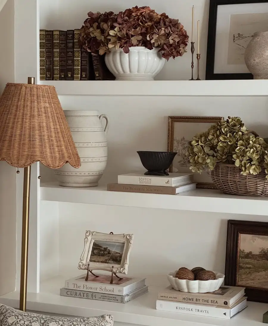 shelf decor living room