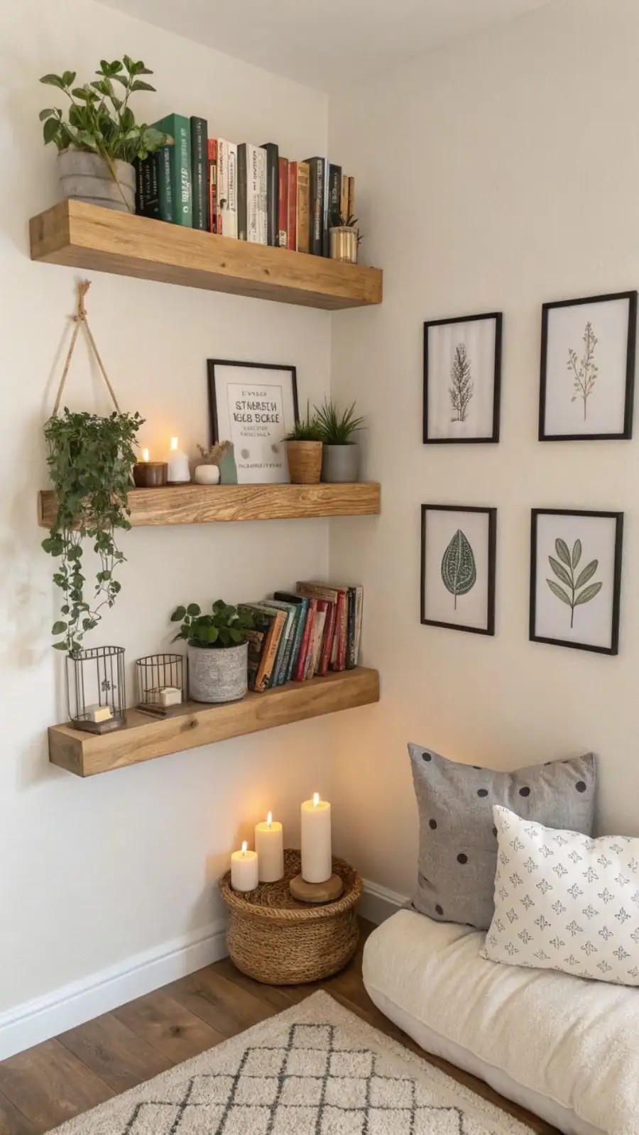 shelf decor living room