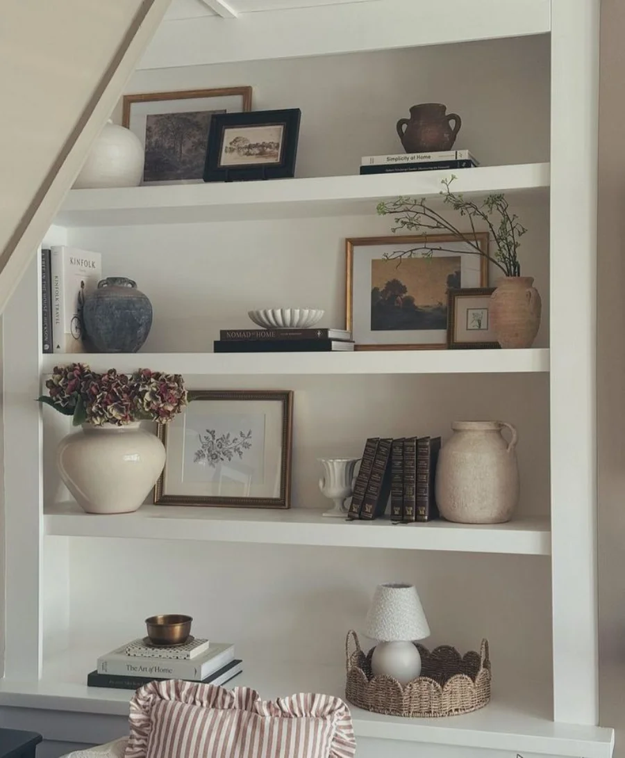 shelf decor living room