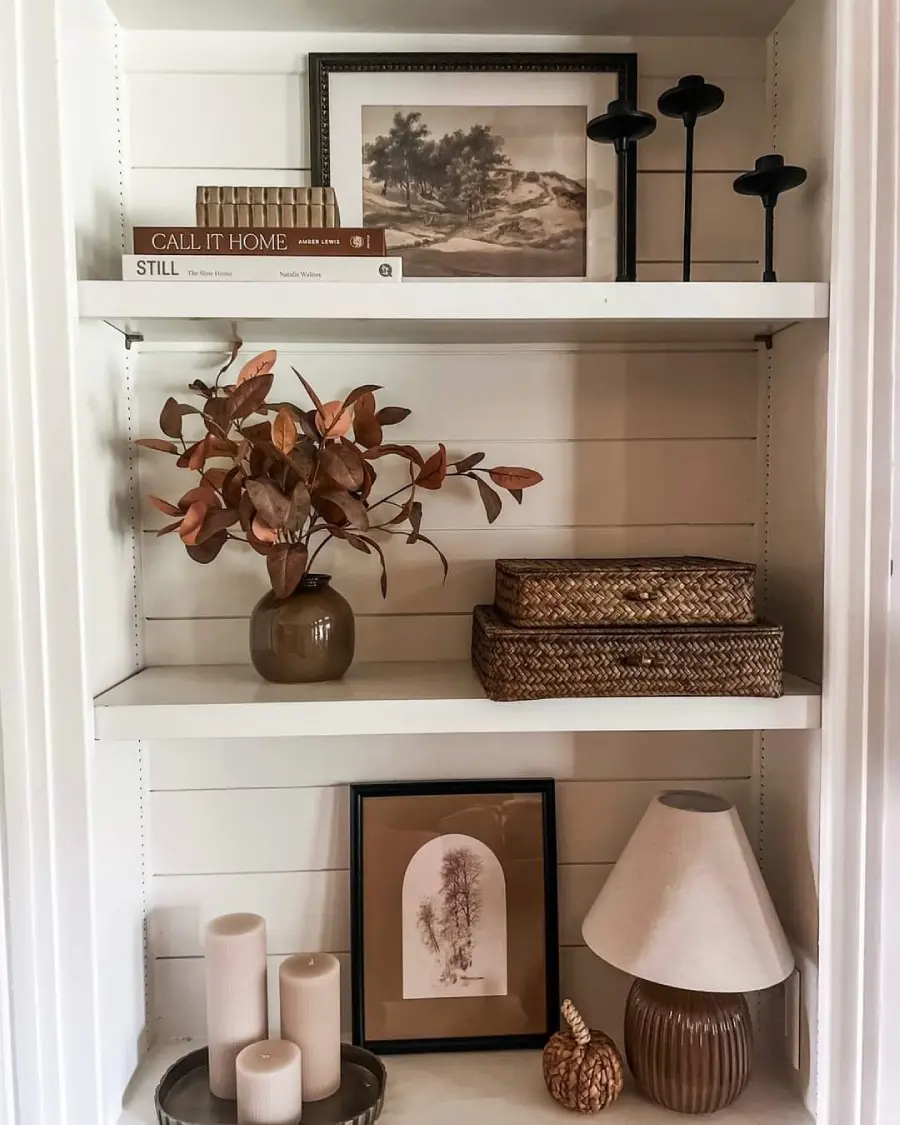 shelf decor living room