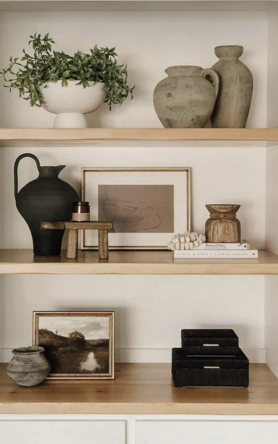shelf decor living room