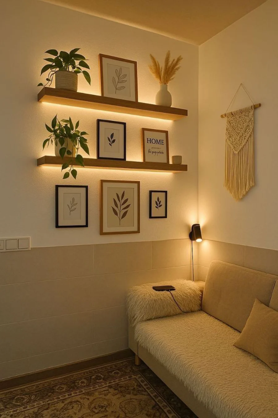 shelf decor living room