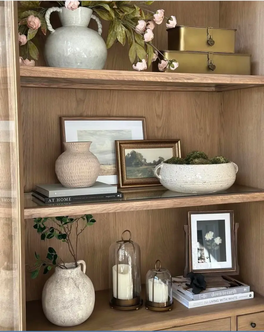 shelf decor living room