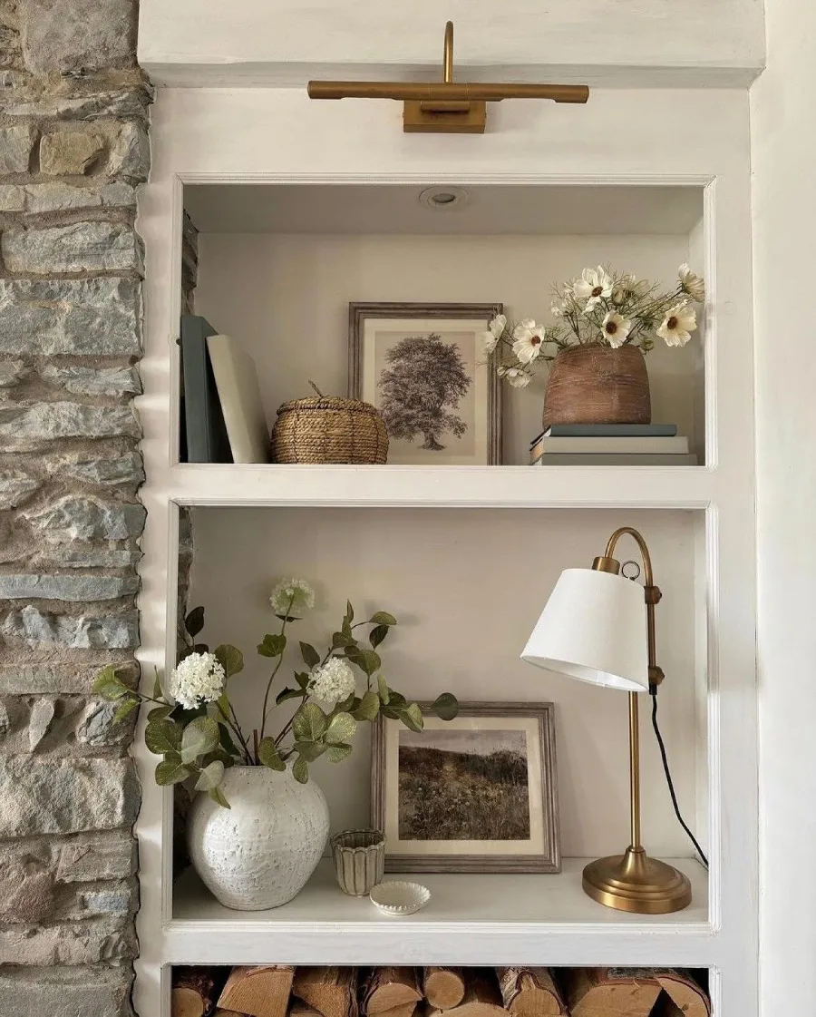 shelf decor living room