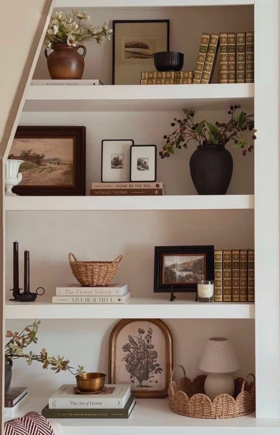 shelf decor living room