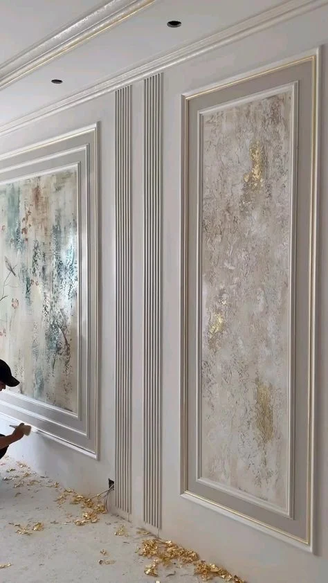 Textured Glam Wainscoting