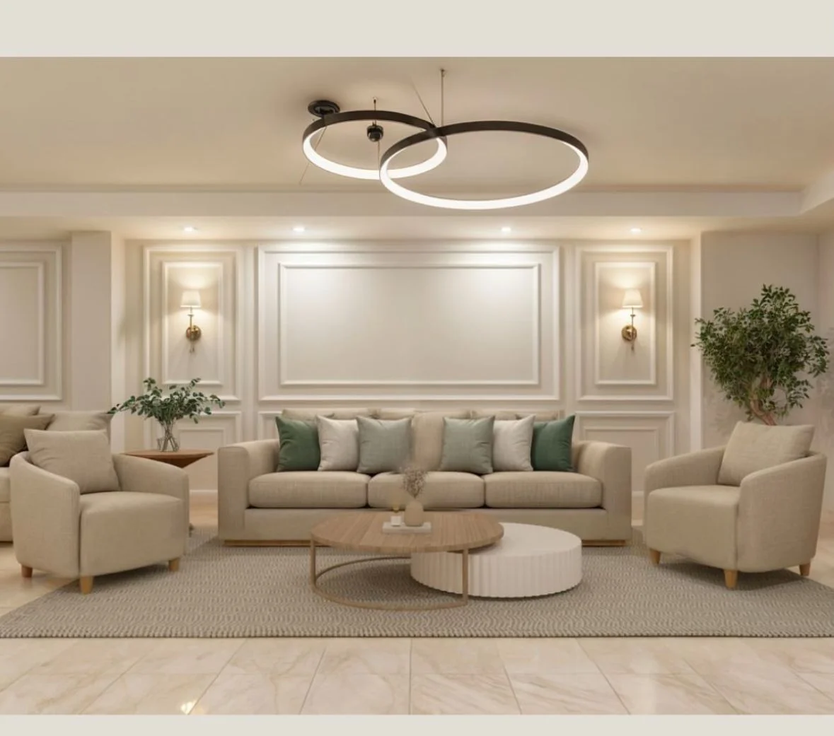 Modern Living Room Paneling