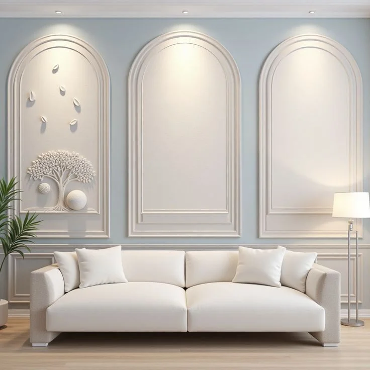 Arched Wainscoting with a Soft Pastel Touch